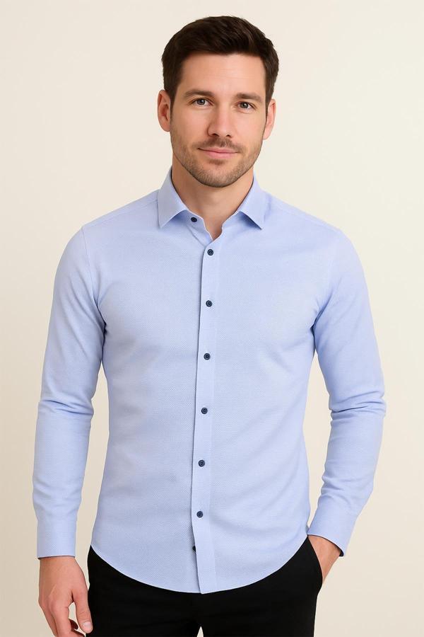 Uzun Kol Slim Fit Gömlek - Image 1