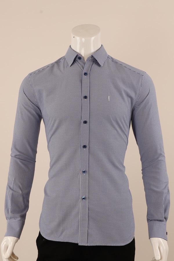 Uzun Kol Regular Fit Desenli Gömlek - Image 1