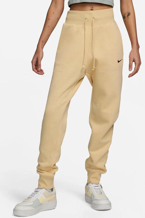Nike Sportswear Phoenix Fleece Women Jogger Yüksek Belli Bol Kalıp Şardonlu Kadın Eşofman Altı Sarı - Image 1
