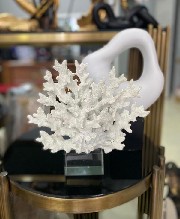 Krıstal Kaideli Mercan Biblo Krem Rengi  - Image 1