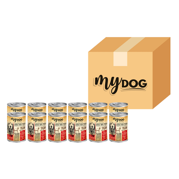 MyDog Original Sığır Parça Etli Yetişkin Köpek Konservesi 12'Li (400gr) - Image 1