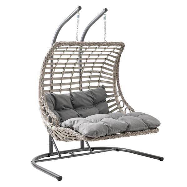 Capri Swing Bodrum Double Çiftli Rattan Bahçe Salıncağı | Rehome - Image 1