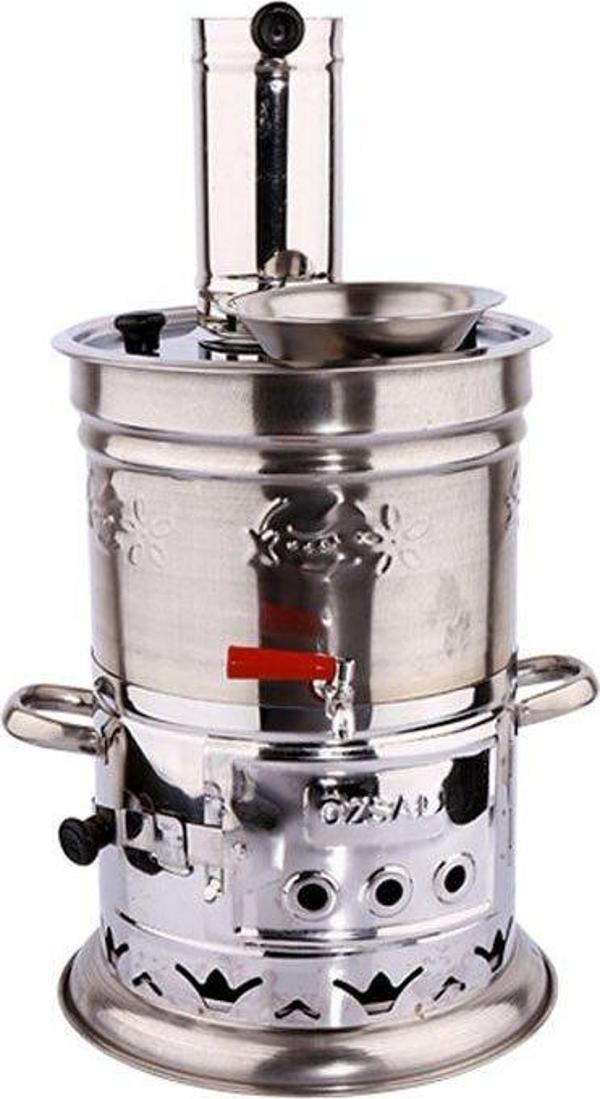 Odunlu 10LT Tek Musluklu Paslanmaz Semaver - Image 1