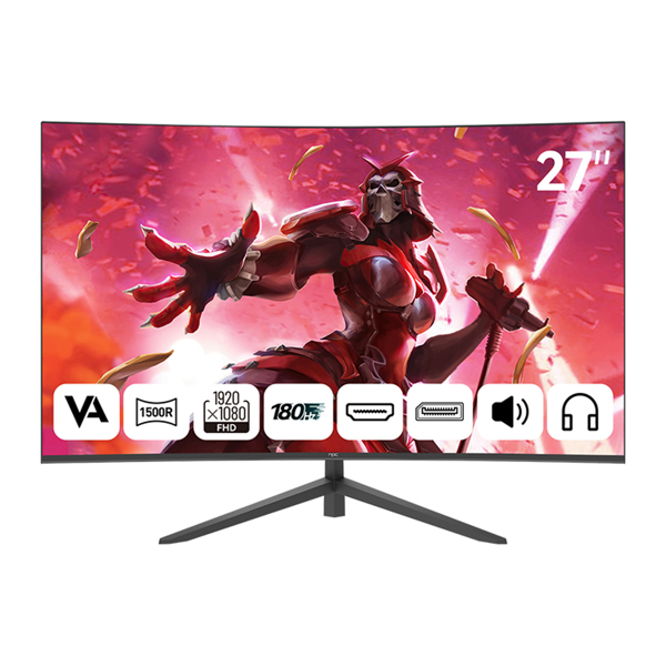 NPC 1ms 180Hz 27" 1920x1080 FHD Curved Monitör MD270K-V - Image 1