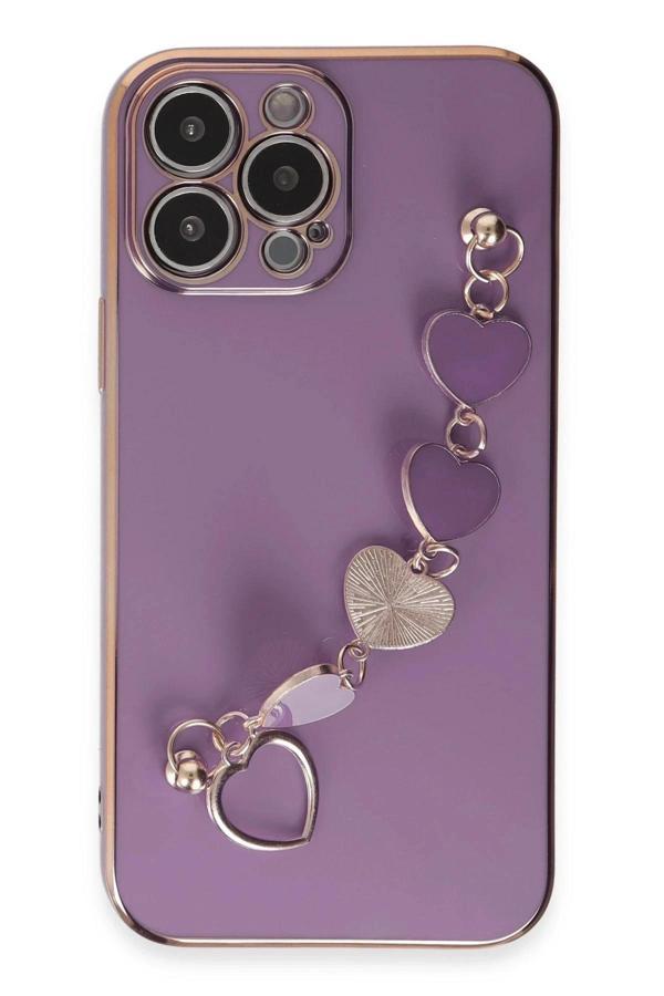 iPhone 13 Pro Max Kılıf Esila Silikon - Mor - Image 1