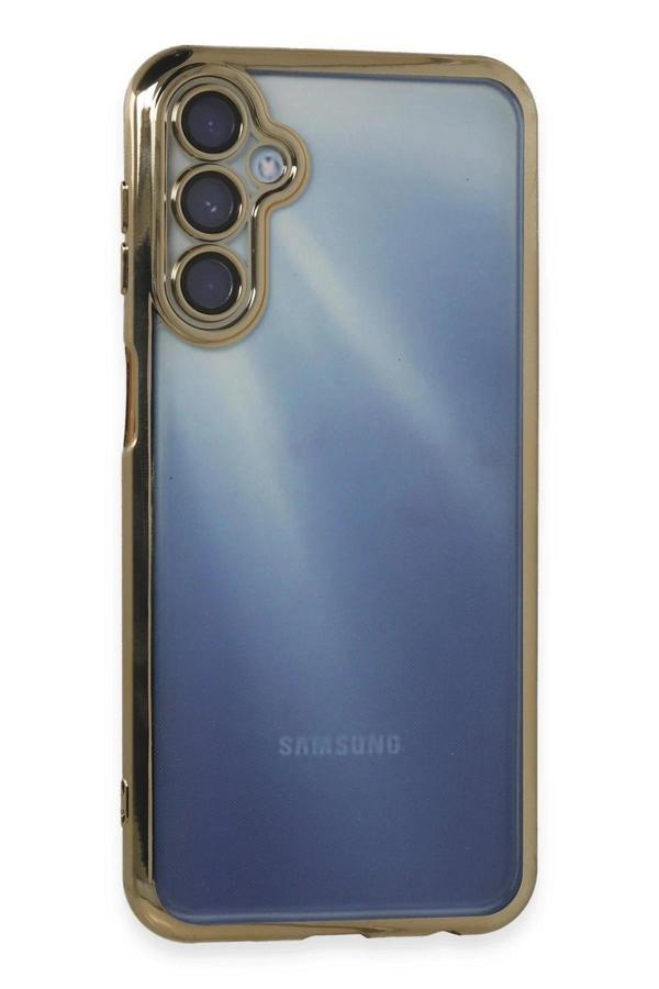 Samsung Galaxy A35 5G Kılıf Lensli Silikon - Gold - Image 1