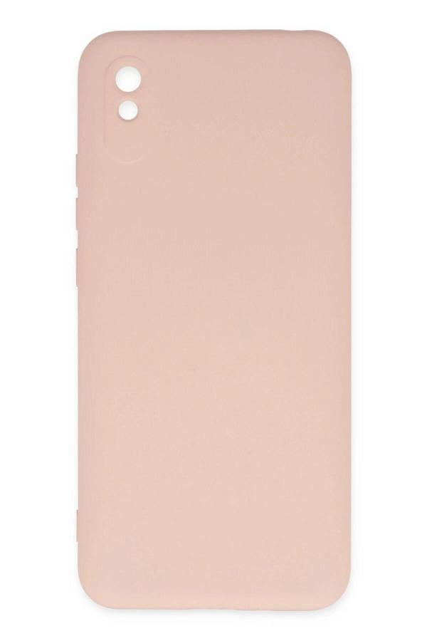 Xiaomi Redmi 9A Kılıf Nano içi Kadife Silikon - Pudra - Image 1