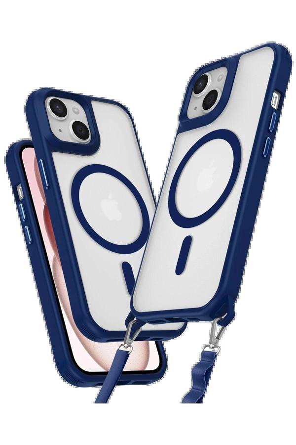iPhone 15 Kılıf Enka Magsafe Silikon Kılıf - Lacivert - Image 1