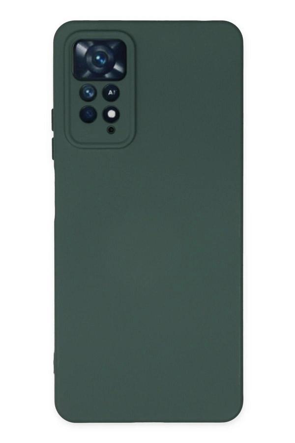 Xiaomi Redmi Note 11 Pro Kılıf Nano içi Kadife Silikon - Koyu Yeşil - Image 1
