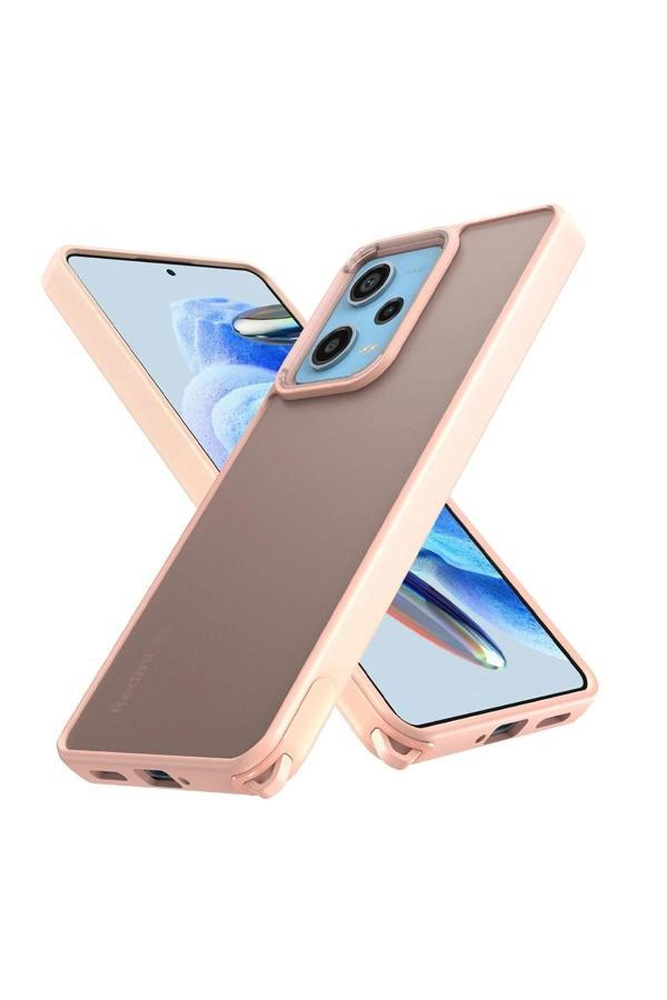 Xiaomi Redmi Note 12 Pro 5G Kılıf Elegant Kapak - Pudra - Image 1