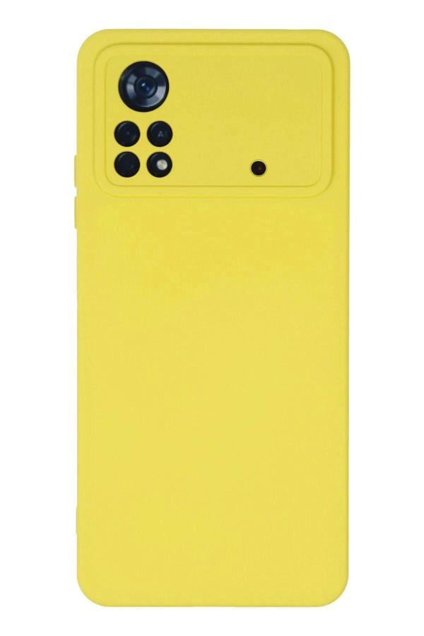 Xiaomi Poco X4 Pro 5G Kılıf Nano içi Kadife Silikon - Sarı - Image 1