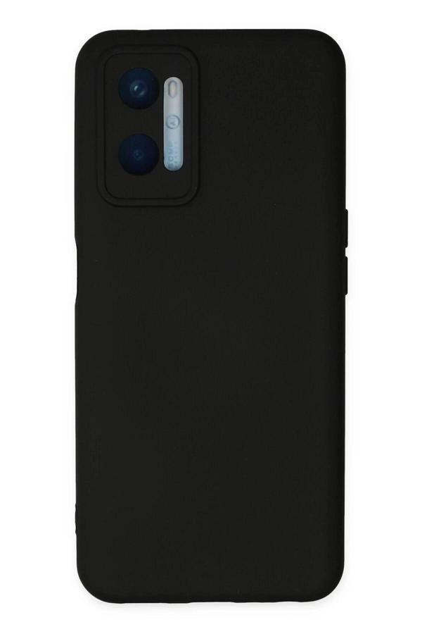 Oppo A96 Kılıf Nano içi Kadife Silikon - Siyah - Image 1