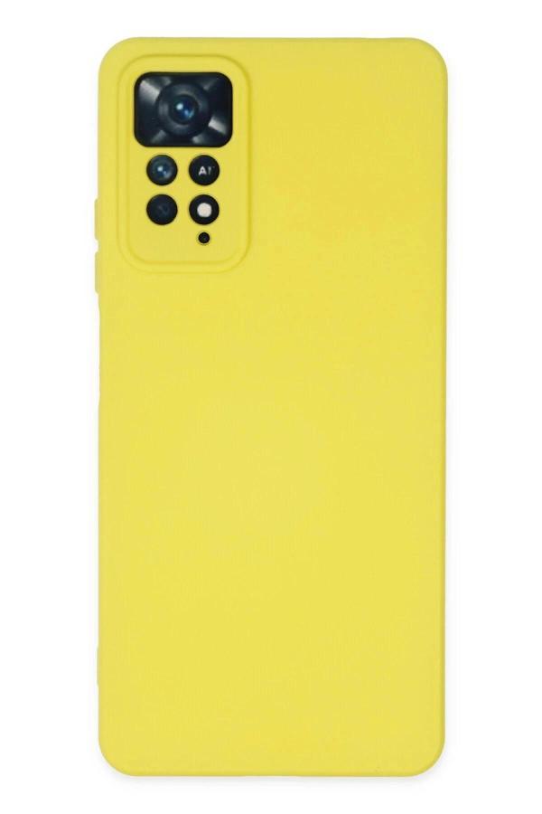 Xiaomi Redmi Note 11 Pro Kılıf Nano içi Kadife Silikon - Sarı - Image 1