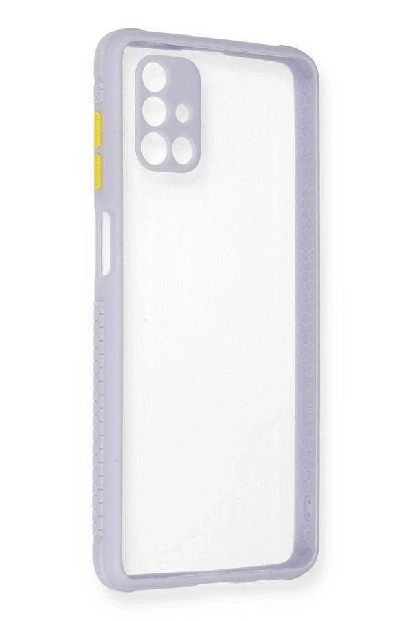 Samsung Galaxy M51 Kılıf Miami Şeffaf Silikon - Lila - Image 1
