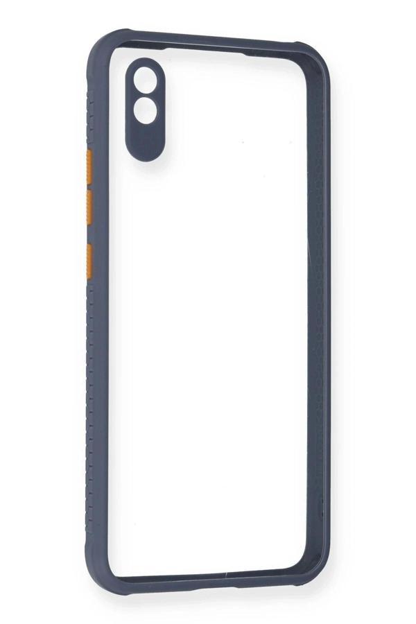 Xiaomi Redmi 9A Kılıf Miami Şeffaf Silikon - Gri - Image 1
