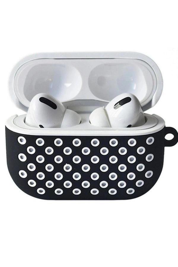 Airpods Pro 2 (2.nesil) Spor Delikli Kılıf - Siyah-Beyaz - Image 1