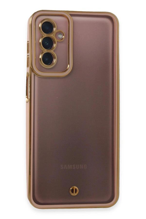 Samsung Galaxy M23 Kılıf Liva Lens Silikon - Pudra - Image 1