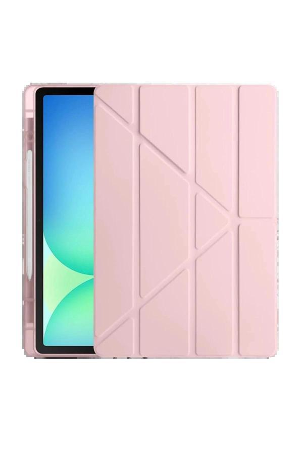 iPad Pro 11 (2024) Kılıf Kalemlikli Hugo Tablet Kılıfı - Rose Gold - Image 1