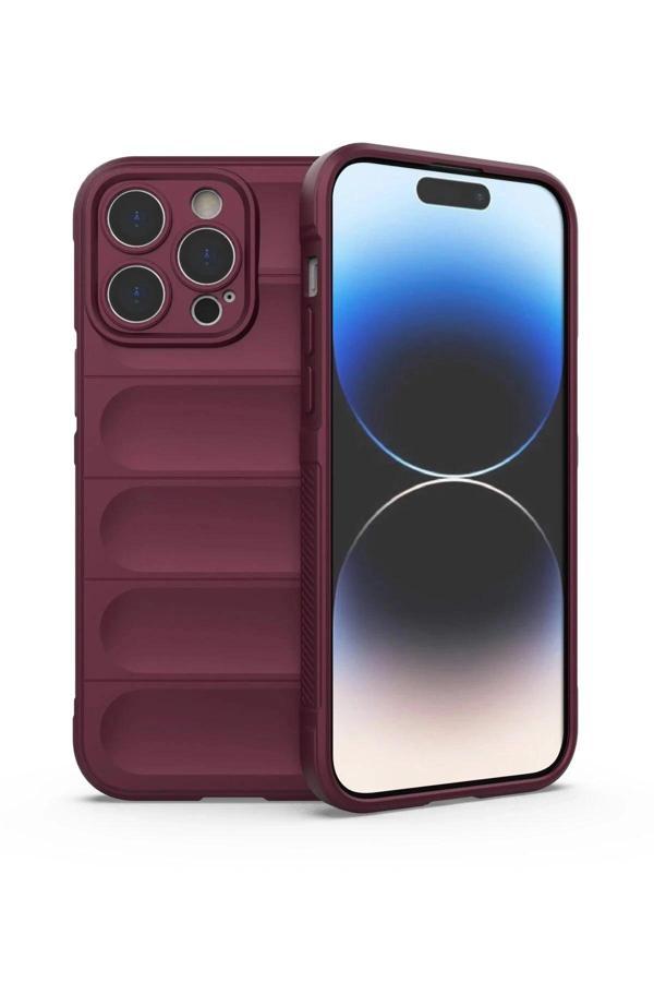 iPhone 13 Pro Kılıf Optimum Silikon - Bordo - Image 1