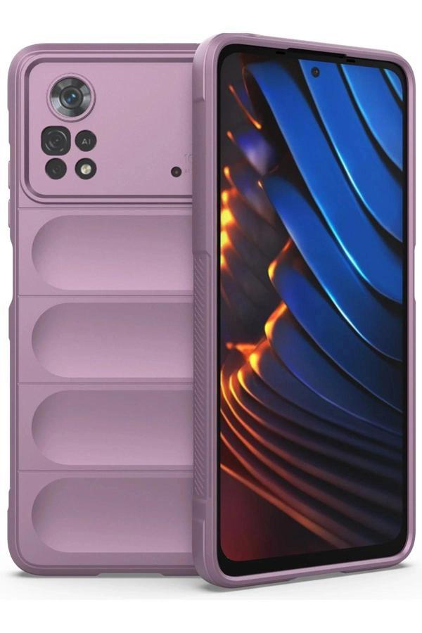 Xiaomi Poco X4 Pro 5G Kılıf Optimum Silikon - Mor - Image 1