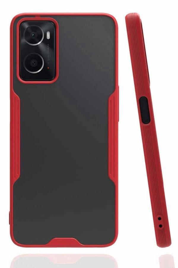 Oppo A96 Kılıf Platin Silikon - Kırmızı - Image 1