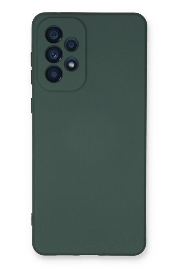 Samsung Galaxy A53 5G Kılıf Nano içi Kadife Silikon - Koyu Yeşil - Image 1