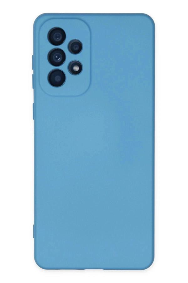 Samsung Galaxy A73 5G Kılıf Nano içi Kadife Silikon - Mavi - Image 1