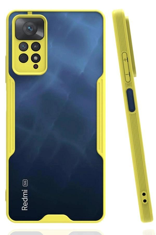 Xiaomi Redmi Note 11 Pro Kılıf Platin Silikon - Sarı - Image 1