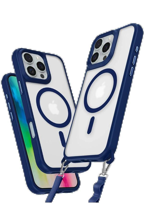 iPhone 16 Pro Kılıf Enka Magsafe Silikon Kılıf - Lacivert - Image 1