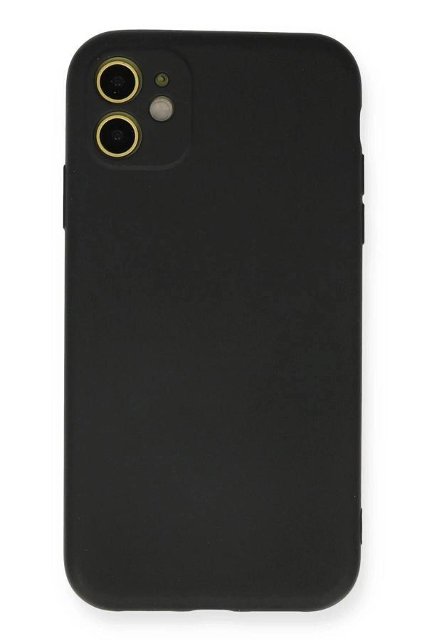 iPhone 11 Kılıf Nano içi Kadife Silikon - Siyah - Image 1