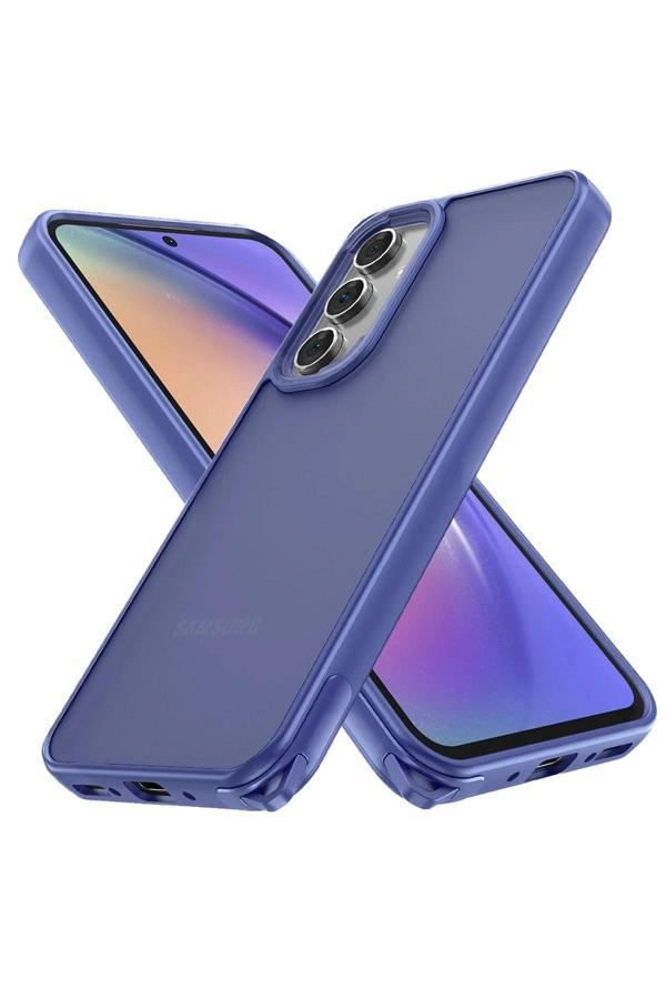 Samsung Galaxy A34 5G Kılıf Elegant Kapak - Açık Mavi - Image 1