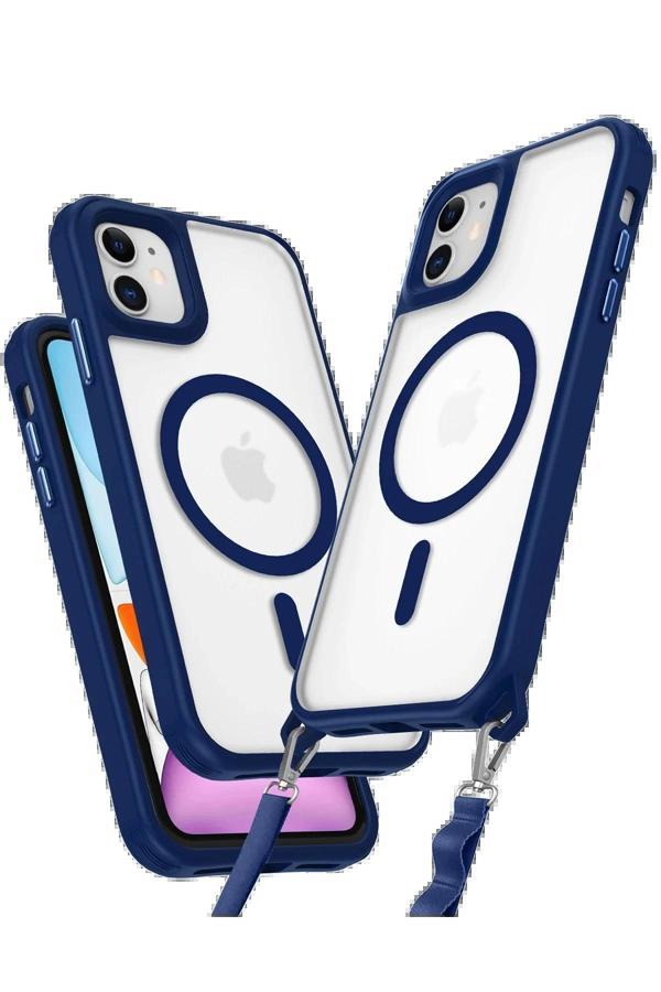iPhone 11 Kılıf Enka Magsafe Silikon Kılıf - Lacivert - Image 1