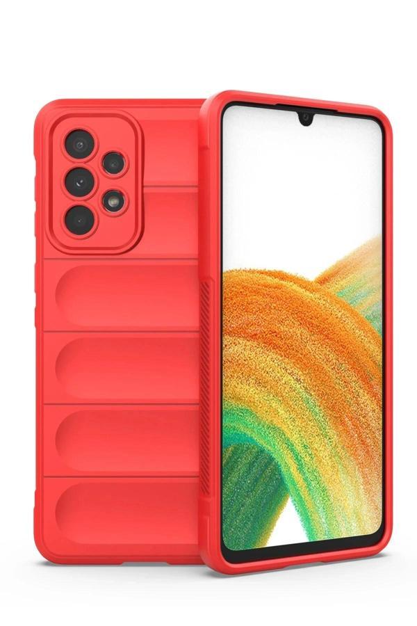 Samsung Galaxy A33 5G Kılıf Optimum Silikon - Kırmızı - Image 1