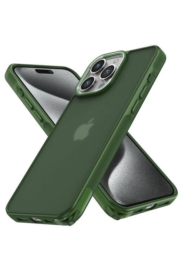iPhone 15 Pro Kılıf Elegant Kapak - Yeşil - Image 1
