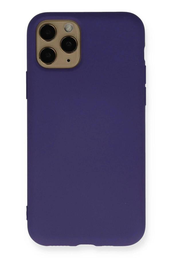 iPhone 11 Pro Max Kılıf Nano içi Kadife Silikon - Mor - Image 1