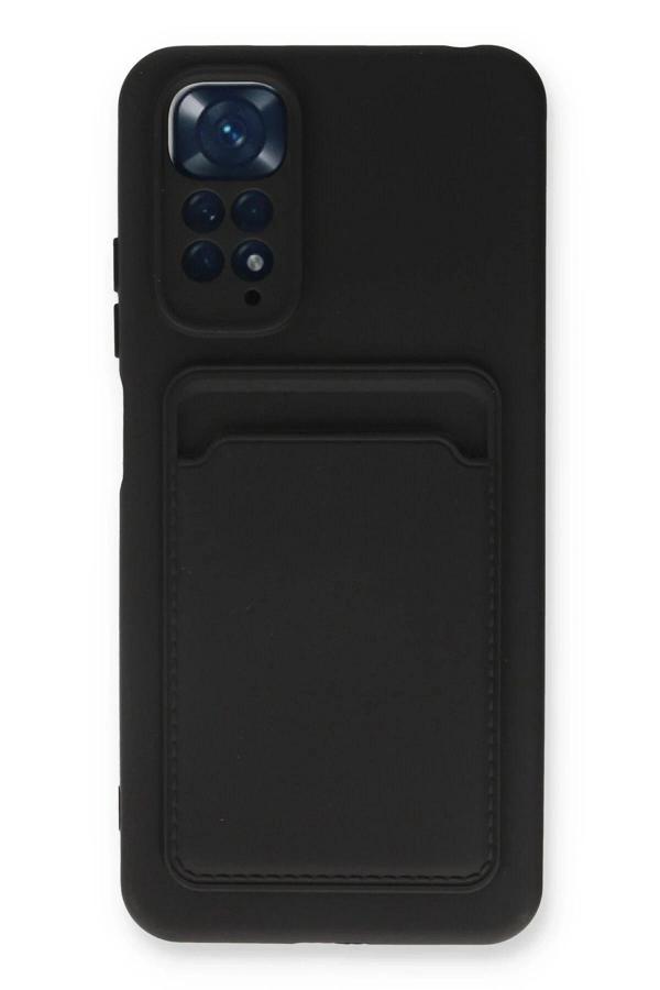 Xiaomi Redmi Note 11 Kılıf Kelvin Kartvizitli Silikon - Siyah - Image 1