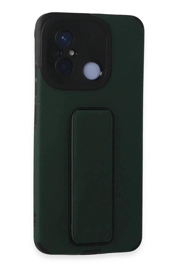 Xiaomi Redmi 12C Kılıf Mega Standlı Silikon - Yeşil - Image 1