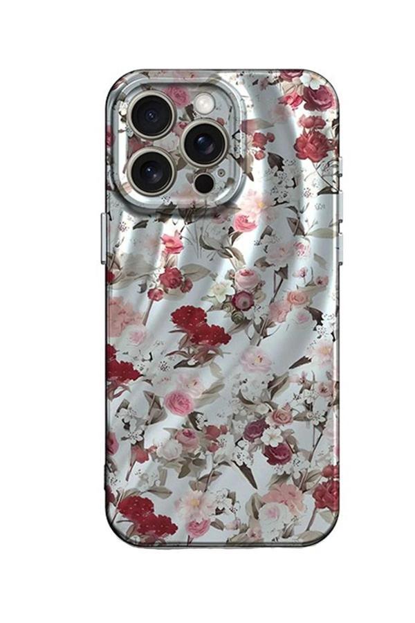iPhone 15 Pro Max Kılıf Crew Desenli Kapak - Çiçek - Image 1