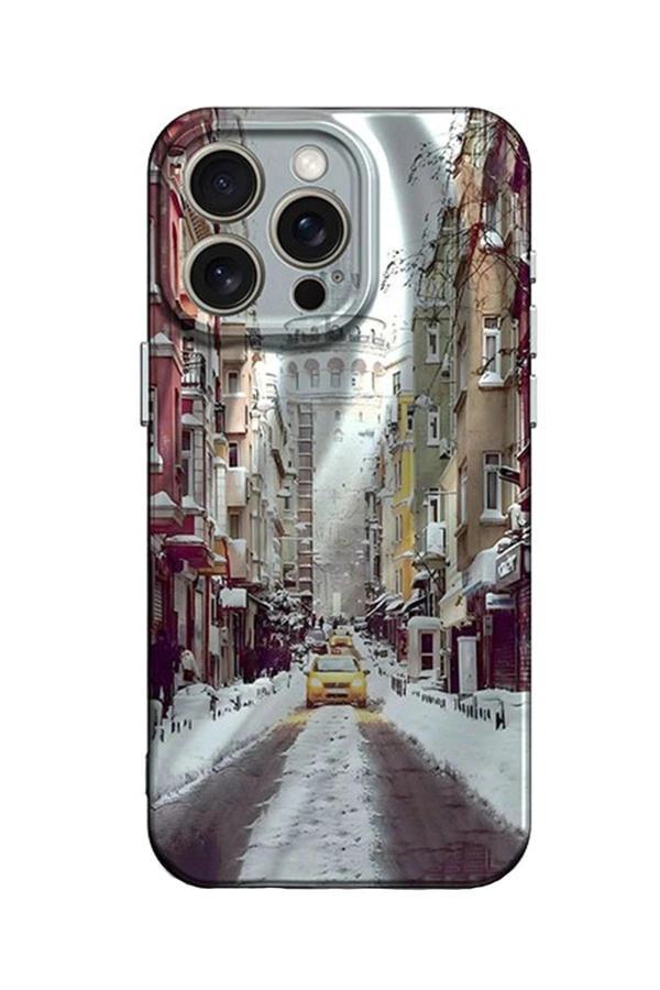 iPhone 14 Pro Max Kılıf Crew Desenli Kapak - Galata Kulesi - Image 1