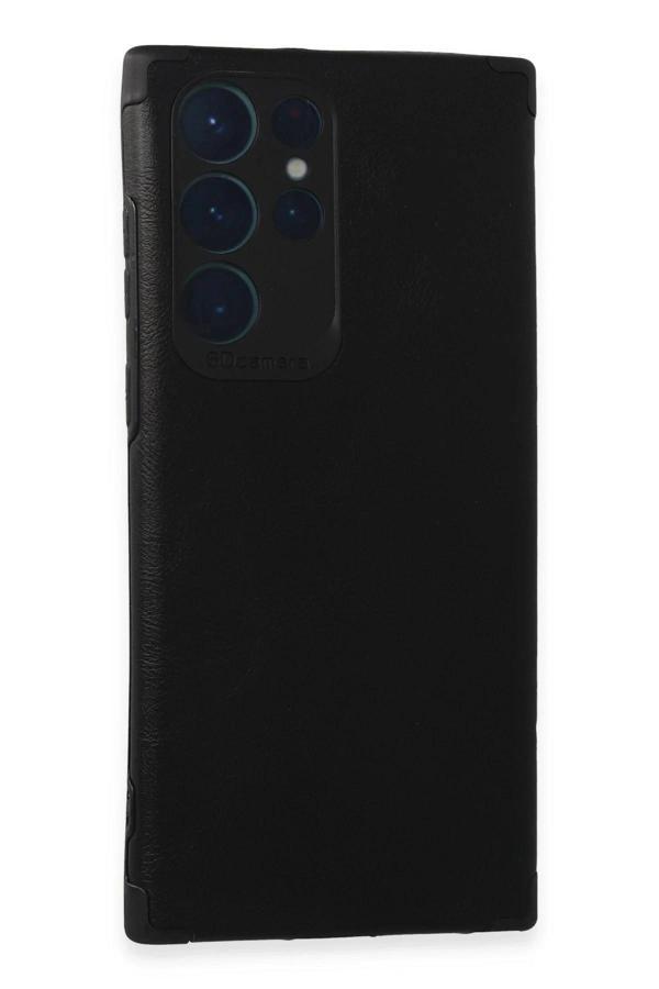 Samsung Galaxy S22 Ultra Kılıf Loop Deri Silikon - Siyah - Image 1