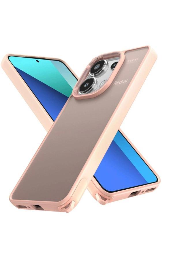 Xiaomi Redmi Note 13 Pro 4G Kılıf Elegant Kapak - Pudra - Image 1