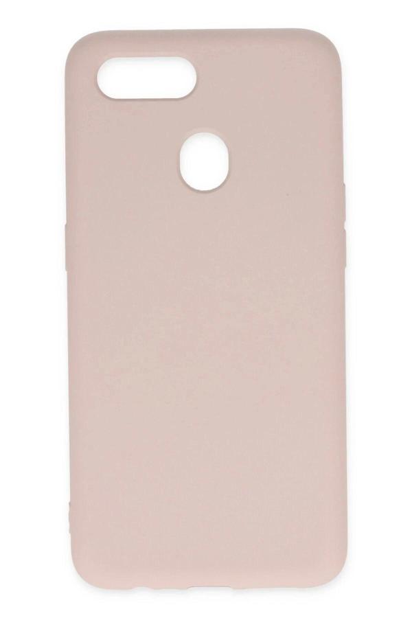 Oppo A12 Kılıf Nano içi Kadife Silikon - Pudra - Image 1