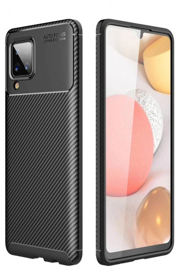Samsung Galaxy M33 Kılıf Auto Focus Karbon Kapak - Siyah - Image 1