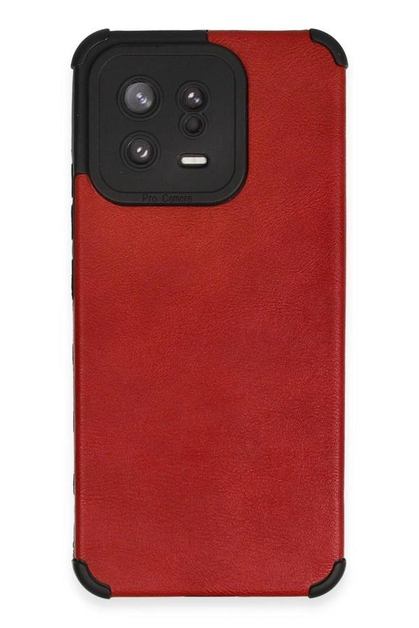 Xiaomi Mi 13 Kılıf Loop Deri Silikon - Kırmızı - Image 1