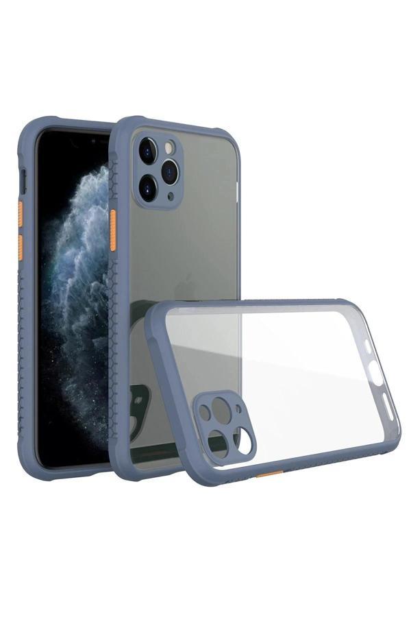iPhone 11 Pro Kılıf Miami Şeffaf Silikon - Gri - Image 1