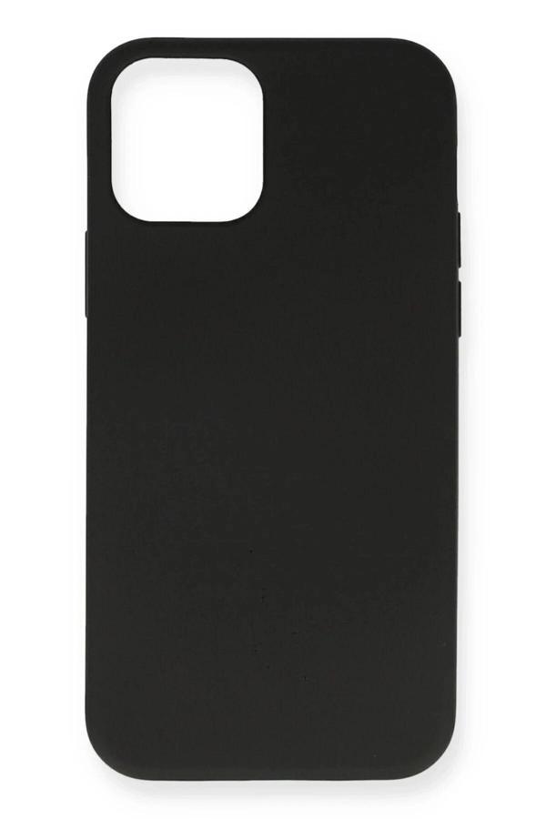 iPhone 12 Mini Kılıf Nano içi Kadife Silikon - Siyah - Image 1