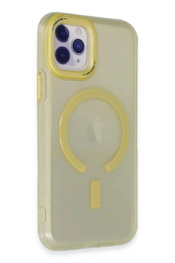 iPhone 11 Pro Max Kılıf Troy Magsafe Kapak - Sarı - Image 1
