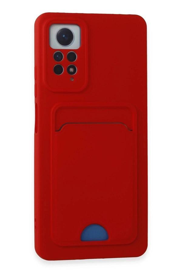Xiaomi Redmi Note 11 Pro Kılıf Kelvin Kartvizitli Silikon - Kırmızı - Image 1