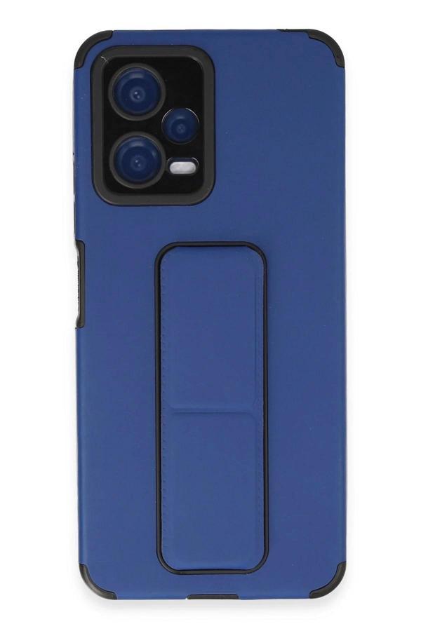 Xiaomi Poco X5 5G Kılıf Mega Standlı Silikon - Mavi - Image 1