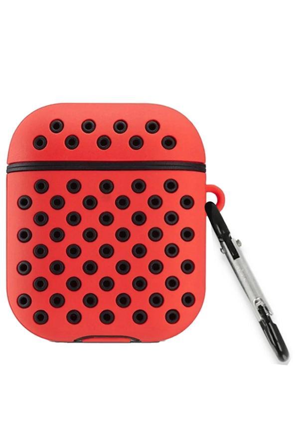 Airpods 2 (2.nesil) Spor Delikli Kılıf - Kırmızı-Siyah - Image 1